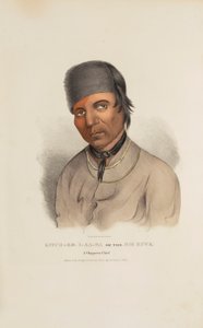 KITCH-EE-I-AA-BA oder der Große Bock; Ein Chippewa-Häuptling, aus dem Aboriginal Portfolio