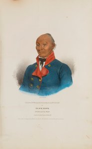 MAC-CUT-I-MISH-E-CA-CU-CAC oder Black Hawk; Ein berühmter Sac-Häuptling, aus The Aboriginal Portfolio von James Otto Lewis
