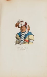 PEN-NOW-WE-TA; Ein Miami-Häuptling, aus The Aboriginal Portfolio von James Otto Lewis