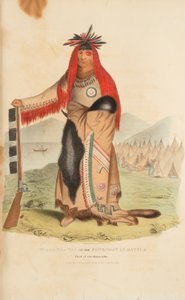 WAA-NA-TAA oder der Vorderste im Kampf; Häuptling des Sioux-Stammes, aus Das Aboriginal Portfolio von James Otto Lewis