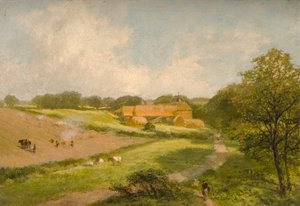 Landschaft mit Bauernhäusern