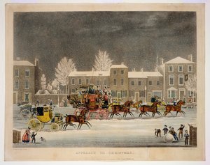 Der Anmarsch zu Weihnachten, graviert von George Hunt