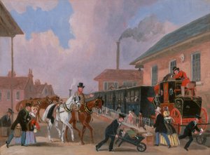 Die Louth-London Royal Mail reist mit dem Zug von Peterborough East, Northamptonshire von James Pollard