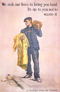 Britisches WWI-Poster mit Handelsschiffsmann von James Prinsep (after) Beadle