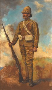 Ein britischer Infanterist in Marschordnung von James Prinsep Beadle