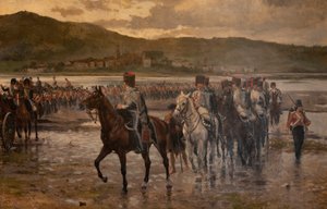 Durchquerung des Bidasoa durch Wellingtons Armee am 7. Oktober 1813 von James Prinsep Beadle