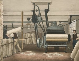 Lap Frame, Fortschritt der Baumwolle Nr. 3, veröffentlicht 1840 von James Richard Barfoot