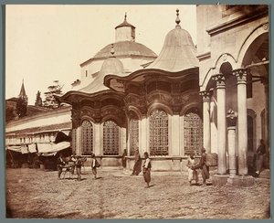 "Fontaine de Sultan Mahmoud. Tophanna" [Istanbul. Brunnen des Sultans Mahmud in Tophane] von James Robertson