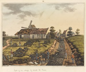 Teil des Dorfes Mont St Jean, aus 