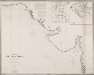 Küste von Westindien von Bombay bis Karachi, hauptsächlich aus den Vermessungen im Auftrag der ehrenwerten Ostindien-Kompanie zusammengestellt von James & Son Imray