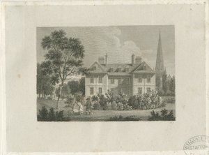 Lichfield - Bischofspalast in The Close: Gravur, undatiert [ca. 1816] von James Storer