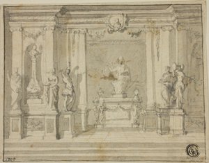 Inneres Portikus mit Statuen von James Thornhill
