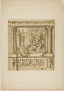Wanddekoration mit der Geschichte von Egeria und Numa Pompilius von James Thornhill