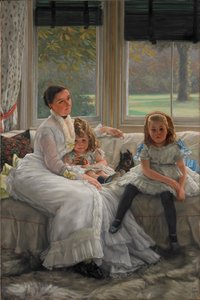 Porträt von Mrs. Catherine Smith Gill und zwei ihrer Kinder