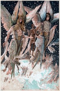 Seele des reuigen Diebes von Engeln mit brennenden Weihrauchfässern ins Paradies getragen, 1897 von James Tissot