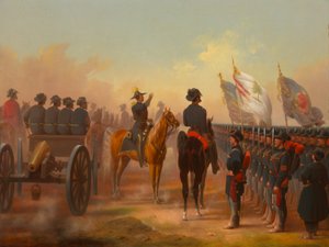 Überprüfung der Truppen von Rhode Island und Maine