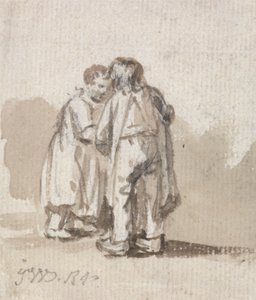 Ein Junge und ein Mädchen im Gespräch von James Ward