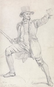 Studie für die zentrale Figur in Wards Gemälde "Der Hirschdieb" von James Ward