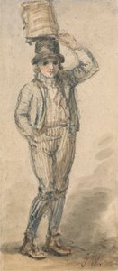 Junge mit einem Eimer auf dem Kopf von James Ward