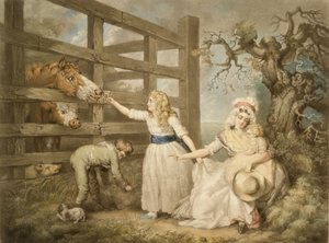 Mitfühlende Kinder, graviert von William Ward (1766-1826) 1793 von James Ward
