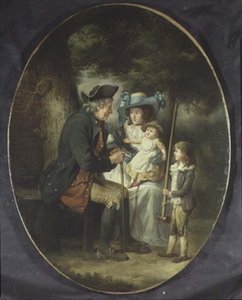Familie in einer Landschaft von James Ward