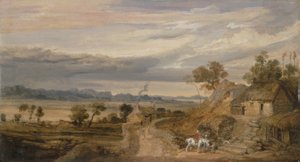 Landschaft mit Hütten von James Ward