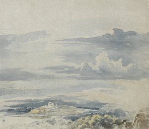 Landschaft mit einer Burg auf einem Hügel von James Ward