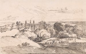 Lea Castle über den Wäldern, 1814