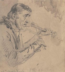 Mr. James Derby spielt die Violine von James Ward