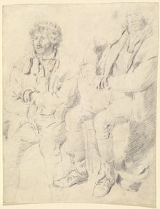 Zwei Studien eines sitzenden Mannes von James Ward