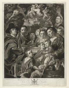 Porträt von Jacques Jordaens mit seinen Eltern, Brüdern und Schwestern (Schilderijen aus The Houghton Gallery)