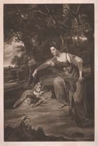 Herzogin von Manchester mit ihrem Sohn George, Viscount Mandeville, als 