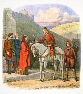 Edward der Märtyrer kommt in Corfe, Dorset an von James William Edmund Doyle