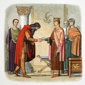 Heinrich II. von England autorisiert Dermot MacMorrough, Truppen zu erheben
