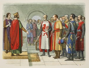 König Heinrich III. und sein Parlament, Westminster, 1258, aus 