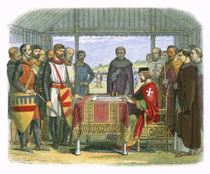 König Johann unterzeichnet die Magna Carta von James William Edmund Doyle