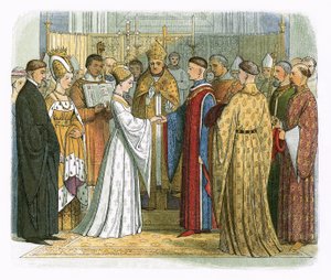 Heirat von König Heinrich V. und Katharina von Frankreich von James William Edmund Doyle