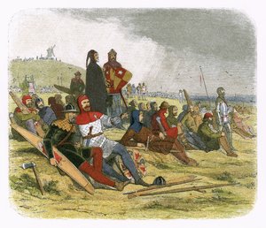 Die Engländer warten auf die Franzosen bei Crecy von James William Edmund Doyle