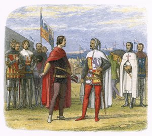 Der Prinz erzwingt eine Amnestie von Pedro dem Grausamen von James William Edmund Doyle