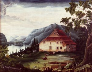 Washingtons Hauptquartier in Newburgh am Hudson um 1775