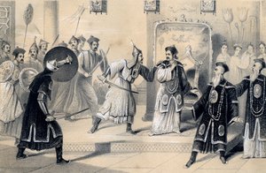 Der Kaiser Weit-Soong und sein Hof, von den Tartaren gefangen genommen, 1847