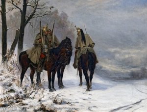 Drachenpatrouille im Feld, ca. 1890