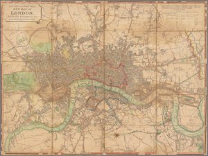 Laurie und Whittles neue Karte von London und Umgebung, einschließlich der jüngsten Verbesserungen
