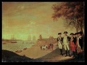 Washington und Generäle in Yorktown von James the Elder Peale
