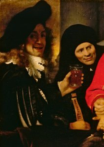 Musiker und Kupplerin (Detail) von Jan Vermeer van Delft