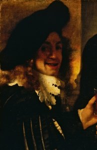 Musiker (Detail) aus Die Kupplerin von Johannes Vermeer