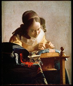 Die Spitzenklöpplerin, ca. 1658-1660 von Jan (1632 75) Vermeer