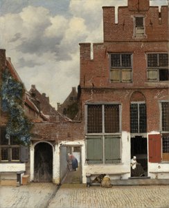 Ansicht von Häusern in Delft, bekannt als 