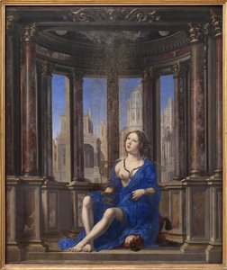 Danaë. Jupiter verwandelt sich in einen goldenen Regen, um die junge Frau zu verführen. Gemälde von Jan Gossaert genannt Mabuse (1478-1532), Öl auf Holz (95 x 113 cm) von Jan (c.1472 c.1533) Gossaert