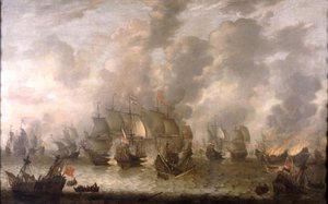 Die Schlacht von Scheveningen, 31. Juli 1653, ca. 1654 von Jan Abrahamsz. Beerstraaten